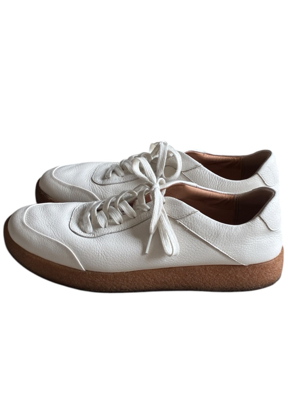 FitFlop Rally Leather Sneakers White Comfort Walking Gum Sole Lace Up Women 11 - Picture 4 of 12